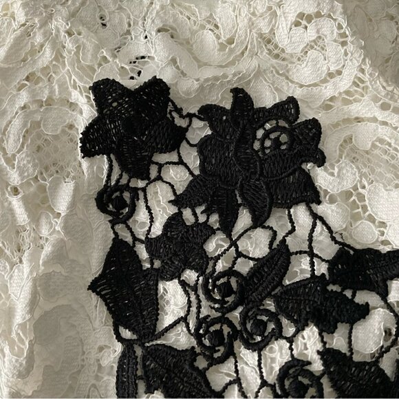 Zara Black & White Lace Dress - Picture 5 of 7